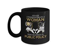 Taza Nunca Subestimes A Una Mujer Que Se Especializó En Políticas Públicas. Tazas Premium Taza De Cerámica Personalizada Tazas De Café Para Cocina Desayuno Oficina 330Ml
