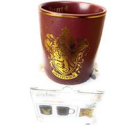 Taza oficial de Harry Potter Gryffindor con lámina dorada y logotipo 3D en relieve en una caja