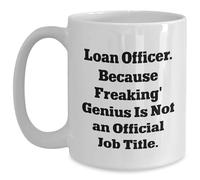 Taza Oficial De Préstamos. Porque Ser Un Genio No Es Un Título Oficial. Tazas De Café Cerámica Tazas Únicas Coffee Mug For Hogar Oficina Desayuno 330Ml
