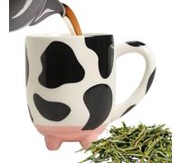 Taza para beber con patrón de - Vaso de granja novedoso de tamaño de 430 ml, recipiente sorber de borde ancho generoso, taza con gráfico artístico de animales, de mango de fácil