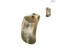 Taza para beber de cuerno: recipiente hecho a mano, copa vikinga auténtica, taza de whisky de cuerno, accesorio para jarra para beber | para Ale Beer Water Banquet Festival Cocina Bar Comedor Hog