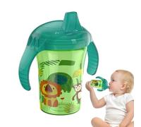 Taza para beber sin derrames, taza de aprendizaje, botella de transición de 240 ml con asas, tazas de alimentación sin BPA, taza de diseño de entrenamiento, tazas para beber leche, autoalimentación