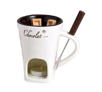 Taza Para Derretir Chocolate | Olla Cerámica Para Derretir Chocolate,Juego de Tazas Personales para Fondue,Para Mariscos Cena Aperitivo Salsa Queso Dulces Boda Picnic Fiesta Cocineros Familia