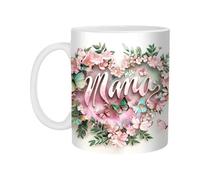 Taza para el día de la madre, taza de cerámica para el día de la madre, taza de té de apreciación de flores elegante para amantes del té, hija, hijo, nuevas madres, mujeres