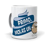 Taza para el mejor Primo | Primo Molas Un Huevo | Idea Regalo Original | Tazas Con Frases Graciosas Y Originales | Tazas Para Desayuno Y Café | Ideas De Regalos De Cumpleaños | Cerámica 350 ML