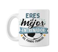 Taza para Entrenadores: Eres el Mejor Entrenador del Mundo Mundial - Regalo Motivacional para Fin de temporada. Regalo para hombre - Regalo Original Divertido. Cerámica blanca