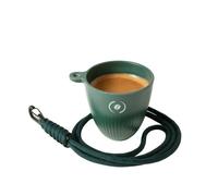 OutIn Taza de espresso, Taza de shots de espresso hecha de posos de café con asa de transporte, 90 ml Taza de café pequeña Perfecta Nano