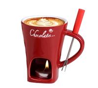 Taza Para Fundir Chocolate 200ml, Taza De Fondue De Chocolate, Taz a De Cerámica Para Calentar Queso Y Choco late, Taz a De Fondue Con Las Velas De Té Incluidas Para Crear Un Ambiente acoge dor