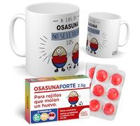 Taza para hinchas | A los del Osasuna no se le tocan los huevo | Pack con Taza + Caramelos Divertidos | Regalo Original del Osasuna | Perfecto para Navidad o Cumpleaños