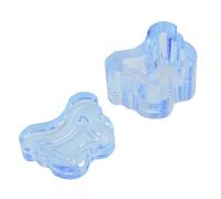 Taza para lavado de bolígrafos para uñas, soporte para cepillos de uñas multifuncional para manicura espesada con tapa transparente (azul)