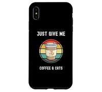 Taza para llevar para amantes del café Just Give Me Coffee And Cats Carcasa para iPhone XS Max
