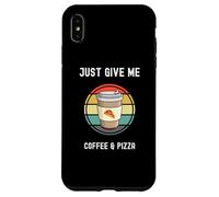Taza para llevar para amantes del café Just Give Me Coffee and Pizza Carcasa para iPhone XS Max