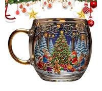 Taza para Navidad - Coasse de bebidas pintadas a la novedad, 10 onzas lindas tazas resistentes al calor para el té de café tiempo de invierno Travelt invierno Home Birthday Christmas Wedding Party Sto