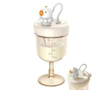 Taza para niños con taza medidora y pajita lindo portátil a prueba de | Taza de vino de viaje para niños para el hogar, viajes, al aire libre, picnic, guardería, guardería