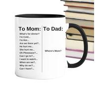 Taza Para Padres - Taza De Cerámica Para Mamá Papá, Tazas Para Padres | Centro de mesa Para Tazas De Café Navideñas Para El Día De La Madre Y Para El Uso De Bebidas Calientes Heladas En Casa