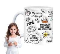 Taza Para Papá Día del Padre | Taza De Cerámica 3D | Vajilla Para Bar De Té Cerveza Whisky | Fiestas Familiares Y Halloween