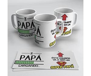 Taza para Papá Primerizo - Futuro Papa Cargando - Game Over - Super Papa - Regalos Originales para Padre Primerizo