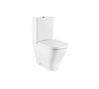 Roca A34273A000 Taza Compacta Rimless, The Gap Square, Adosada Pared, Salida Dual, Color Blanco (NO INCLUYE ASIENTO NI CISTERNA)