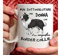 Taza perro Border Collie de cerámica - 350 ml - Para ti o regalo para mujer, amiga, madre, tía, prima, abuela, cumpleaños, aniversario