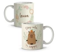 Taza personalizada capibara. Tazas de cafe capybara. Tazas desayuno. Regalos originales para mujer. Detalles compañeros de trabajo. Amigo invisible. Regalos amigas originales. Yoga. Mindfulness. Calm