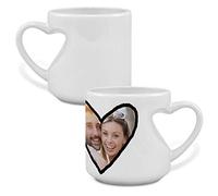 Taza Personalizada de San Valentín. Regalos Día de los Enamorados. Tazas Personalizables con Foto. Detalles Románticos para Mujeres y Hombres. Regalo Original para Tu Pareja. Taza con Corazón. HEART