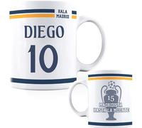 Taza Personalizada del Real Madrid con Nombre - Real Madrid Champios - Equipo de Fútbol - Taza Cafe Madridistas - Regalo Original - Cerámica Blanca