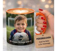 Taza Personalizada Foto Texto Regalo Recuerdo Emocional Original Ceramica 350ml Resistente Microondas Lavavajillas Diseño Unico Amor Familia Amigos Cumpleaños Sorpresa Especial (NARANJA)