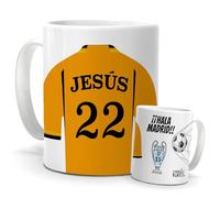 Taza Personalizada Fútbol | Canecas de Desayuno Real Madrid | Regalo Original para Aficionados del Futbol | Cosas de futbol para Niños | 350ml | Regalo original