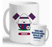 Taza Personalizada Fútbol para Culés | Regalo Original para Aficionados del Fútbol Barcelona | Taza de Cerámica | Taza para Desayuno, Café o Té | Regalo para Niños, Cumpleaño, Navidad (Barcelona)