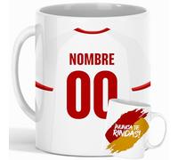Taza Personalizada Fútbol Sevilla | Regalo Original para Aficionados del Fútbol | Taza de Desayuno | Regalo Equipo de Fútbol | Diseño Único y Duradero (Sevilla)
