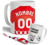 Taza Personalizada Fútbol | Tazas de Desayuno Madrid | Regalo Original para Aficionados del Futbol | Cosas de futbol para Niños | Regalos Mundial Futbolistas (Girona)