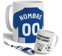 Taza Personalizada Fútbol | Tazas de Desayuno Madrid | Regalo Original para Aficionados del Futbol | Cosas de futbol para Niños | Regalos Mundial Futbolistas (Alavés)