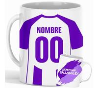 Taza Personalizada Fútbol Valladolid | Regalo Original para Aficionados del Fútbol | Taza de Desayuno | Regalo Equipo de Fútbol | Diseño Único y Duradero (Valladolid)