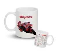 Taza Personalizada Moto - Diseño Luxury - Regalo para Motociclistas - Desayuno - Francesco Bagnaia - Tazas para Personalizar