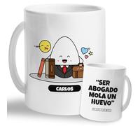 Taza Personalizada Ser Abogado Mola Un Huevo | Regalo Original con Frases De Humor | Regalo Divertido Personalizado | Taza para Desayuno, Café o Té (Ser Abogado...)