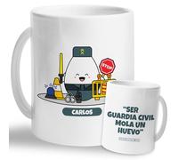 Taza Personalizada Ser Guardia Civil Mola Un Huevo | Regalo Original con Frases De Humor | Regalo Divertido Personalizado | Taza para Desayuno, Café o Té (Ser Guardia Civil...)
