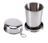 Taza Plegable de Viaje de Acero Inoxidable 240ML/140ML/75ML Taza Plegable portátil de Viaje al Aire Libre Taza Plegable Plegable Taza Plegable retráctil(Metro)