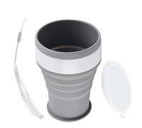 Taza plegable para acampar - taza de viaje de silicona compacta con tapa