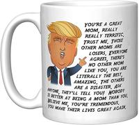 Taza política de 325 ml, diseño de Do-nald Tr-ump dice que eres una gran mamá, taza de café novedosa de 325 ml, regalo divertido para el día de San Valentín (C)