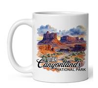 Taza Porcelana Parque Nacional Canyonlands, Utah 330Ml Menaje Cerámica Con Asa Tazas Para Té Capuchino Leche