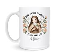 Taza Porcelana Santa Teresa 330Ml Mug Cerámica Con Asa Menaje Para Zumo Mujer Leche