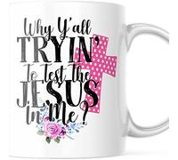 Taza Pourquoi Essayez-Vous De Mettre À L'Épreuve Le Jésus En Moi ? Resistente Taza Desayuno Vintage Mug Coffee Para Recuerdos Decorar Té