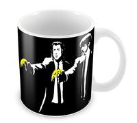 Taza Pulp Fiction Travolta y Jackson Parodie Arme Banane Montaje Humor Pop Art
