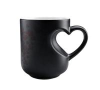 Taza que cambia de color, taza con mango en forma de corazón, bebida de cerámica activada por calor, divertida taza de café y té, para mujeres, hombres, niños, familia para mujeres, hombres y niños
