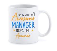 Taza ¡Qué Gerente Tan Genial! Tazas Personalizada Mug Cerámica Coffee Mug Para Cocina Regalo Hogar 330Ml