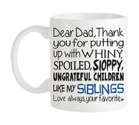 Taza Querido Papá, Gracias Por Soportar A Un Niño Malcriado Como Mi Hermano. Mug Únicas Coffee Mug Premium Tazas For Hogar Cocina Regalo 330Ml