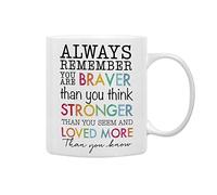 Taza Recuerda Siempre Que Eres Más Valiente De Lo Que Crees Tazas Premium Mug Únicas Coffee Mug For Oficina Desayuno Regalo 330Ml