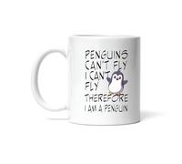 Taza Regalo De Pingüino Para Amantes De Los Animales: No Puedo Volar, Por Lo Tanto Soy Un Pingüino. Tazas De Café Personalizada Mug Premium Para Cocina Hogar Oficina 330Ml