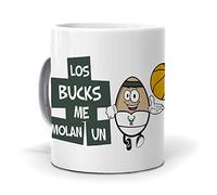 Taza Regalo Original Baloncesto NBA. Los Bucks me molan un Huevo. Ceramica AAA - 350 ml.