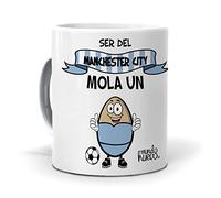 Taza Regalo Original Futbol. Ser del Manchester City Mola un Huevo. Ceramica AAA - 350 ml.